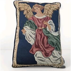 Angel Pillow Tapestry Blue Background 11x16" Bed Chair Decor